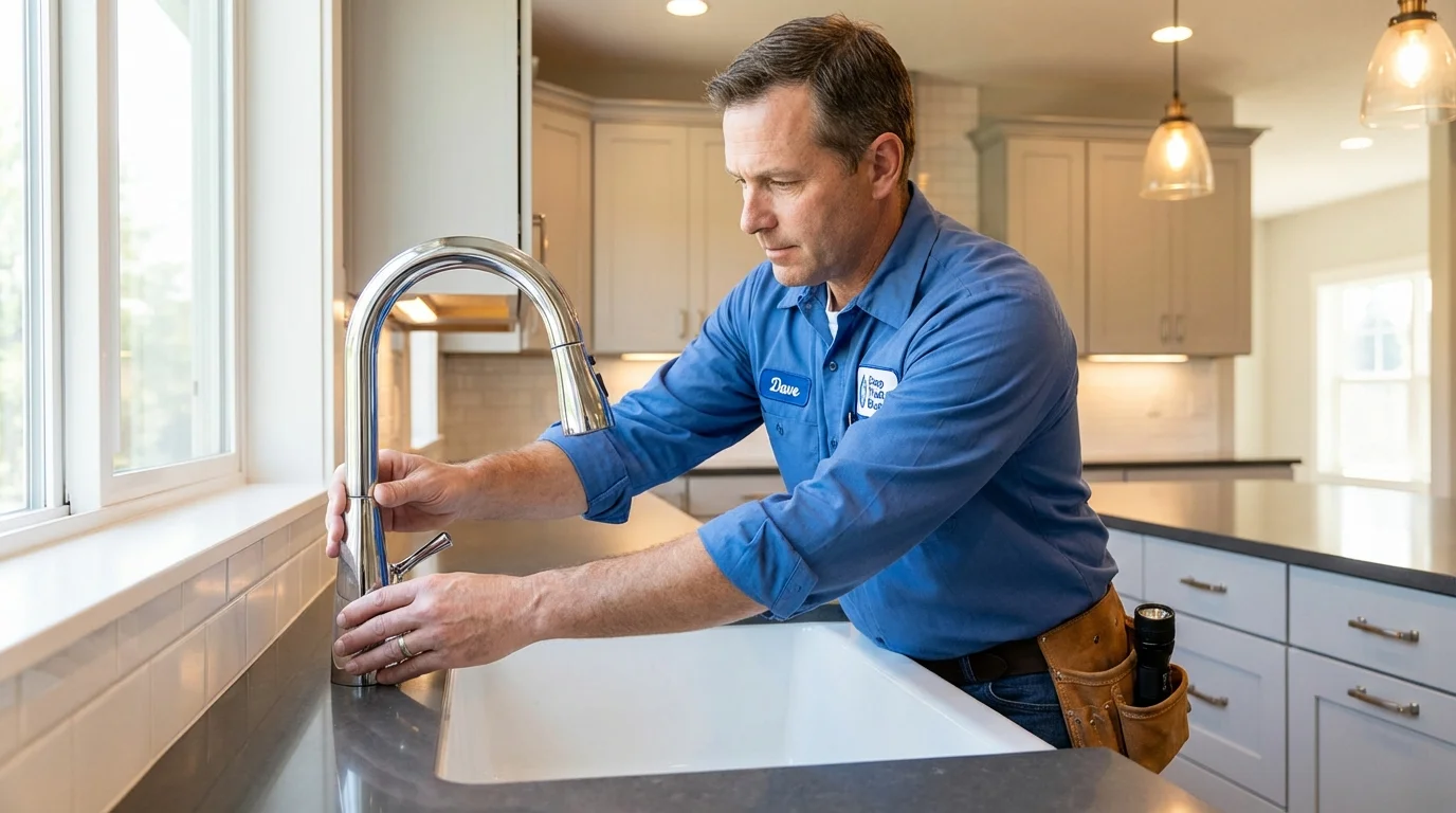Kitchen faucet installation by Johns Plumbing LLC in Portola Valley